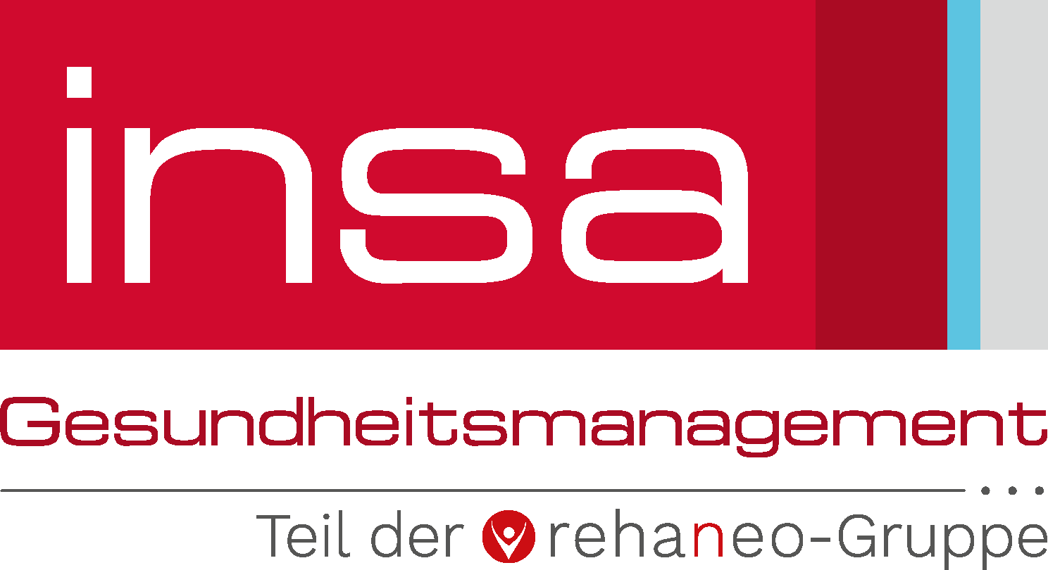 Logo insa Gesundheitsmanagement GmbH Teil der rehaneo-Gruppe.